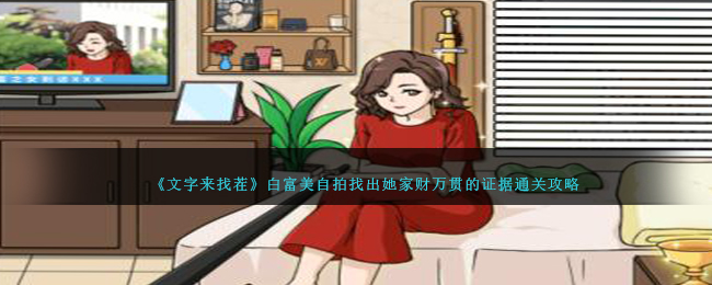 文字来找茬白富美自拍找出她家财万贯的证据通关攻略一览